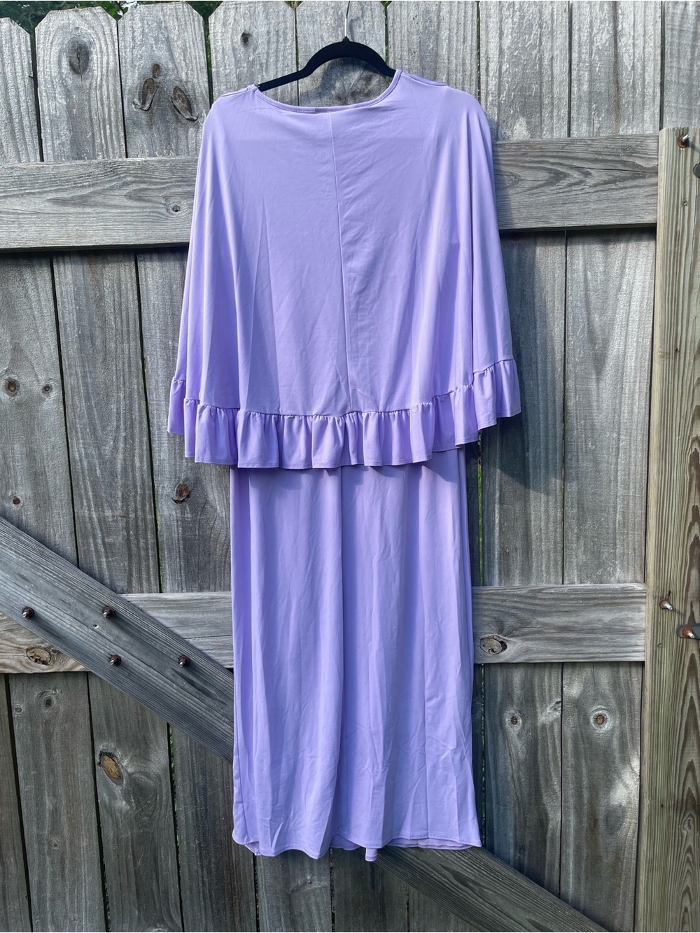 Ashley Stewart Lilac Ruffle Sleeve Dress Sz 1X - Picture 9 of 11